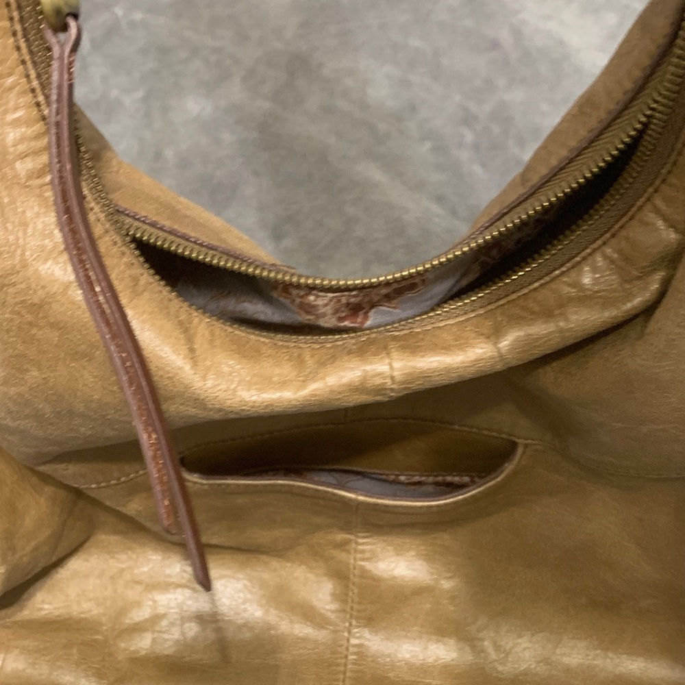 HOBO Gold Leather Hobo Bag - Picture 5 of 9